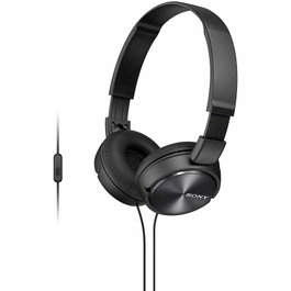 Sony Auriculares MDRZX310APB Cascos Cerrados Supraurales con Micrófono, Plegables, Jack 3.5mm, Negro, 1.2m